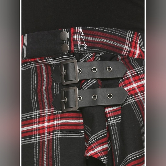 Hot Topic Chilling Adventures Of Sabrina Retro Plaid Buckle Skirt - Picture 3 of 12